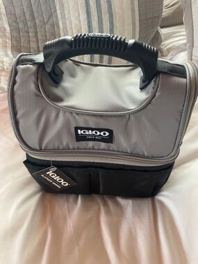 Igloo Gray and Black Insulated cooler